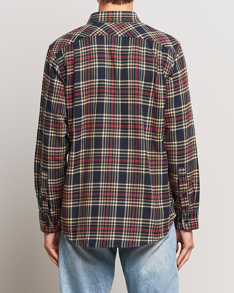 Uomini | Camicie | Filson | Vintage Flannel Work Shirt Navy/Ivory Red