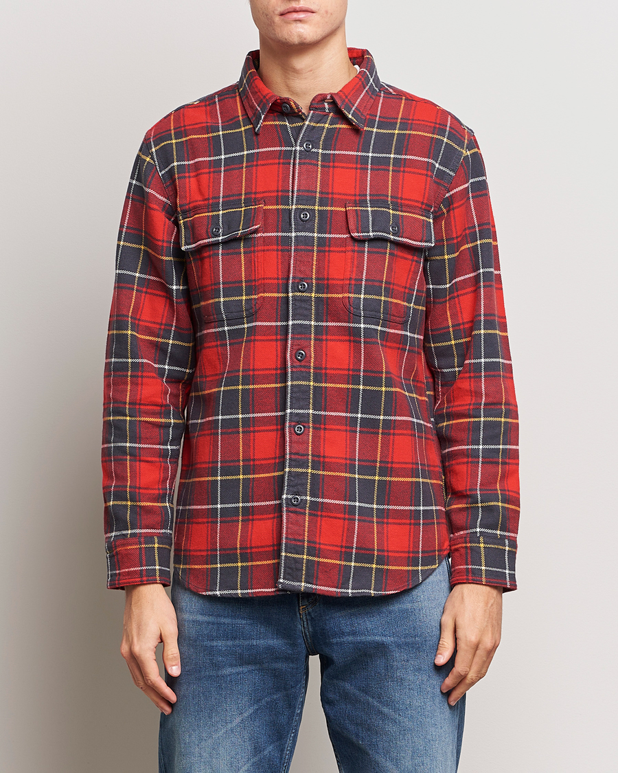 Uomini | Camicie | Filson | Vintage Flannel Work Shirt Red Charcoal Plaid