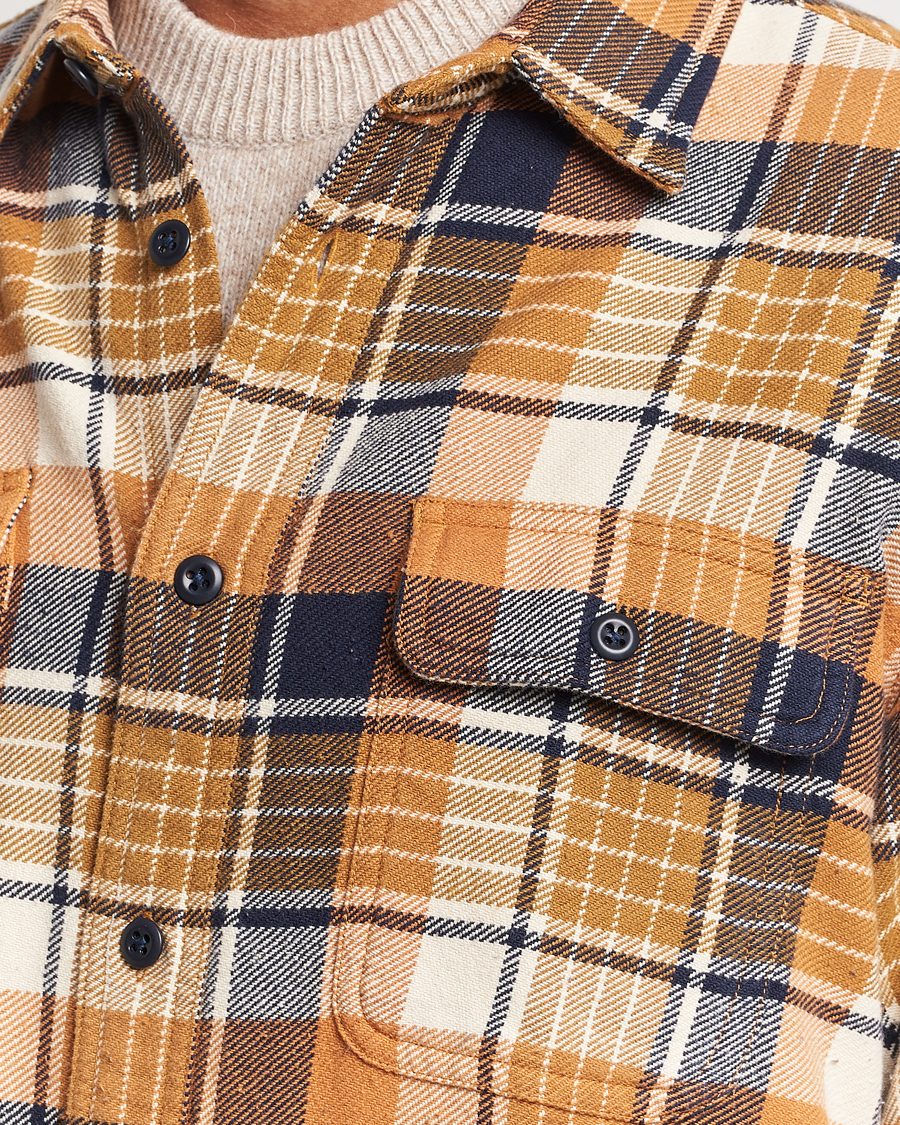 Uomini | Camicie | Filson | Vintage Flannel Work Shirt Navy/Cumin Red