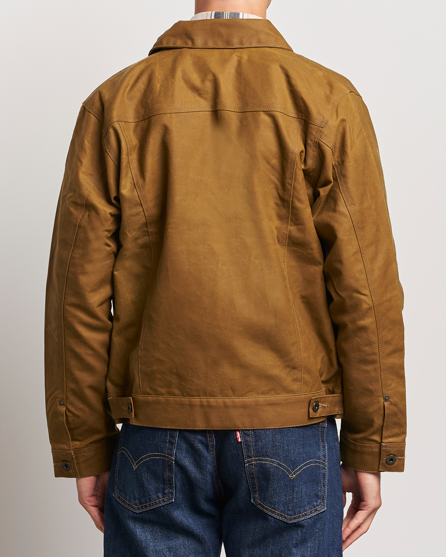 Uomini | Giacche | Filson | Short Lined Tin Cloth Cruiser Dark Tan