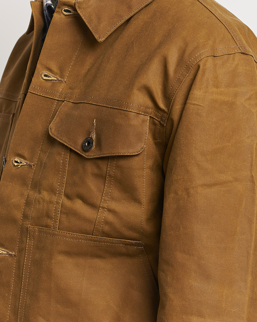 Uomini | Giacche | Filson | Short Lined Tin Cloth Cruiser Dark Tan