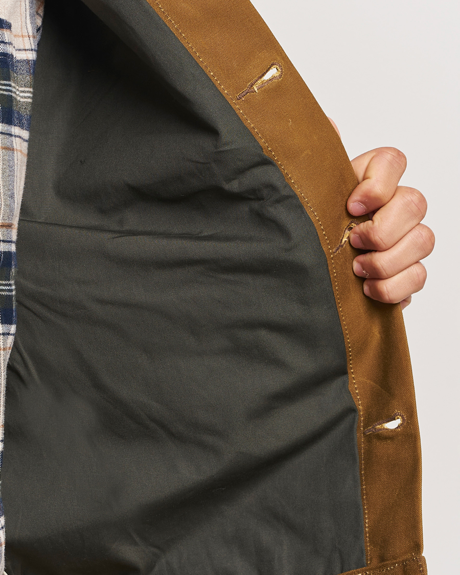 Uomini | Giacche | Filson | Short Lined Tin Cloth Cruiser Dark Tan