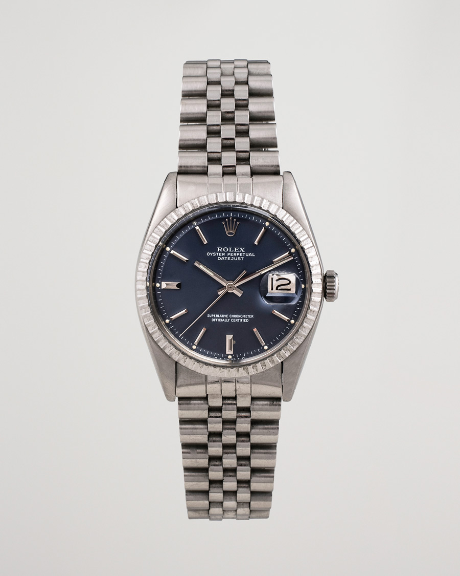 Uomini | Rolex Pre-Owned Datejust 1603 Oystert Perpetual Steel Blue Steel Blue | Rolex Pre-Owned | Datejust 1603 Oystert Perpetual Steel Blue Steel Blue