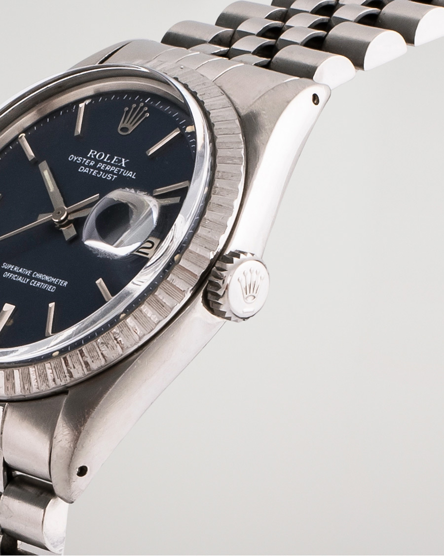 Uomini | Rolex Pre-Owned Datejust 1603 Oystert Perpetual Steel Blue Steel Blue | Rolex Pre-Owned | Datejust 1603 Oystert Perpetual Steel Blue Steel Blue