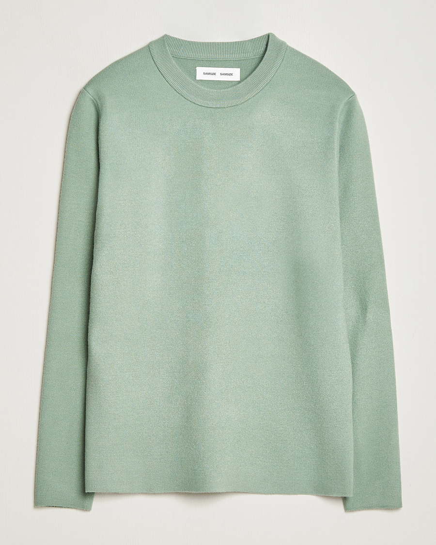 Uomini | Maglieria | Samsøe Samsøe | Samsøe & Samsøe Guna Crew Neck Iceberg Green