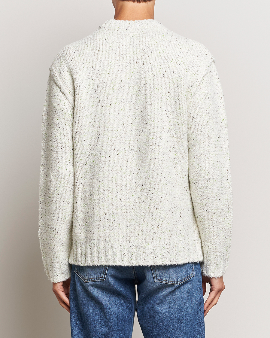 Uomini | Maglieria | Samsøe Samsøe | Samsøe & Samsøe Max Heavy Knitted Crew Neck White Neps