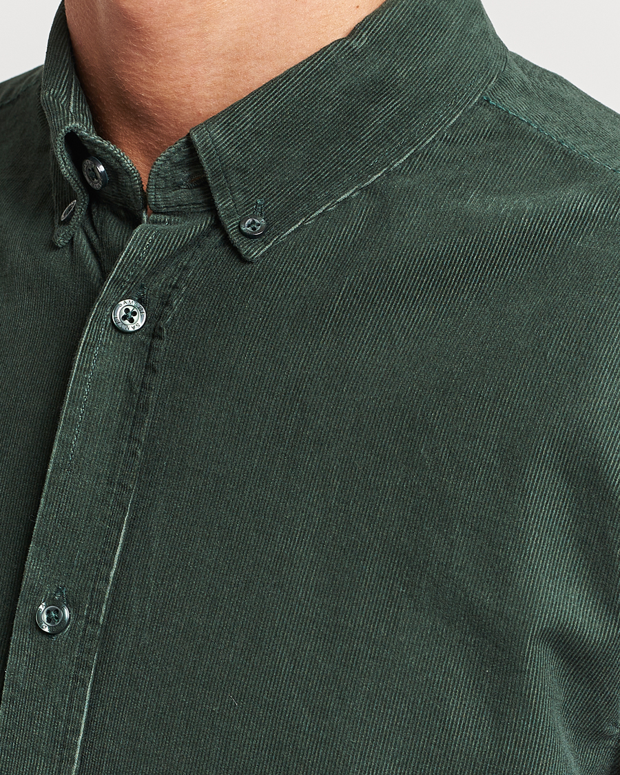 Uomini | Camicie | Samsøe Samsøe | Samsøe & Samsøe Liam Baby Cord Shirt Garden Topiary