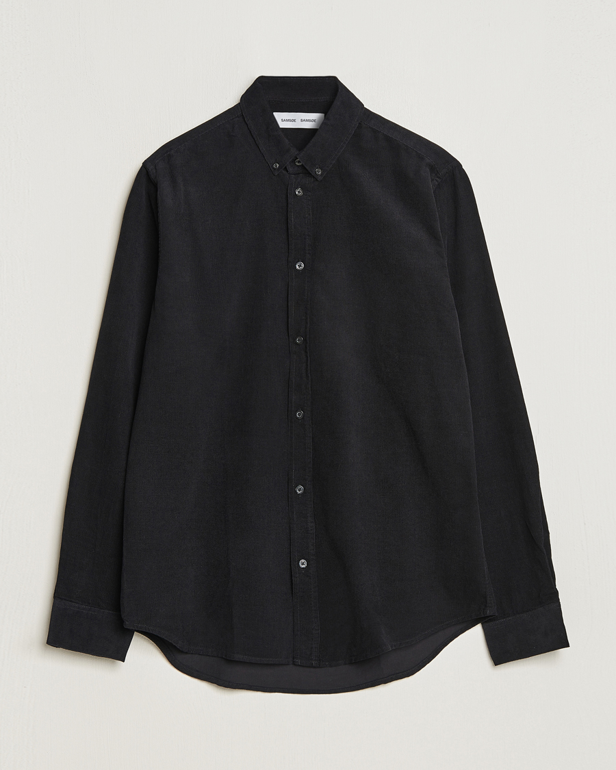 Uomini | Camicie | Samsøe Samsøe | Samsøe & Samsøe Liam Baby Cord Shirt Black