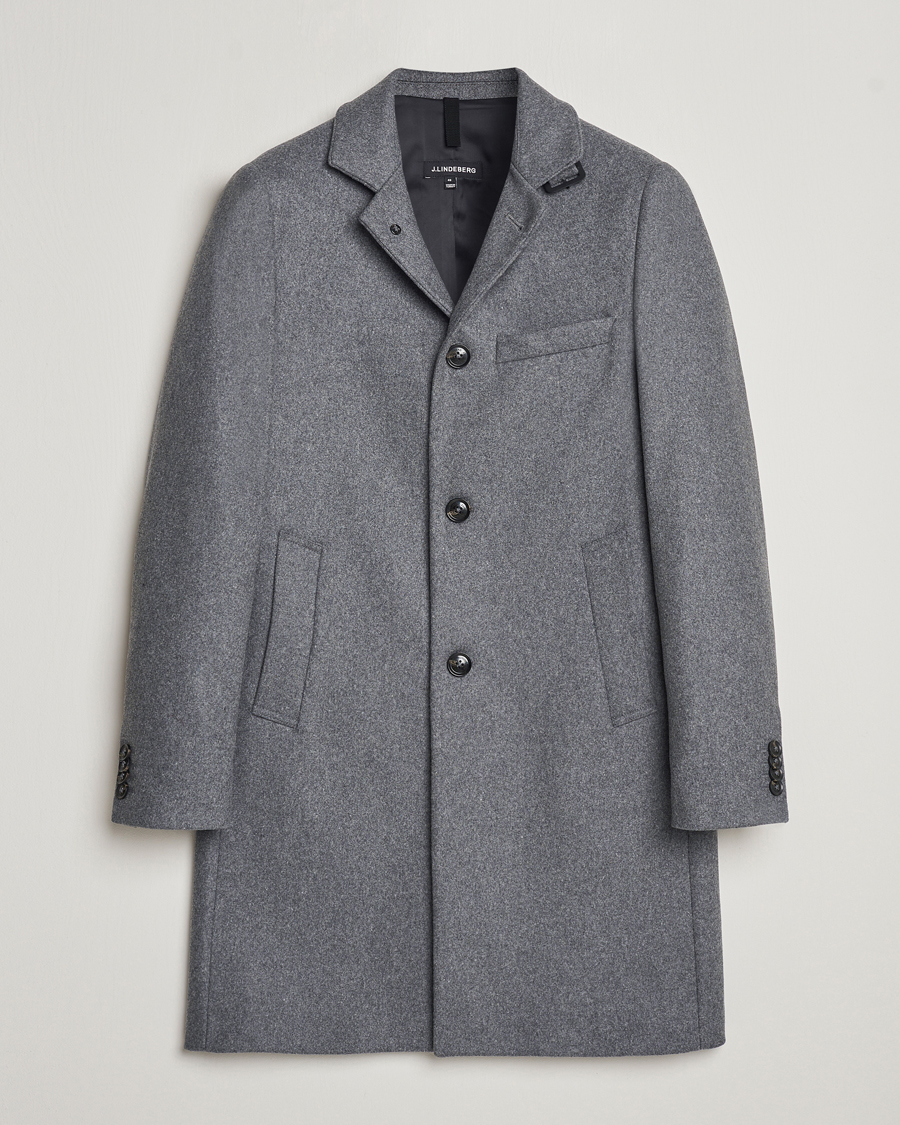 Uomini | Giacche | J.Lindeberg | Holger Melton Coat Mid Grey Mel