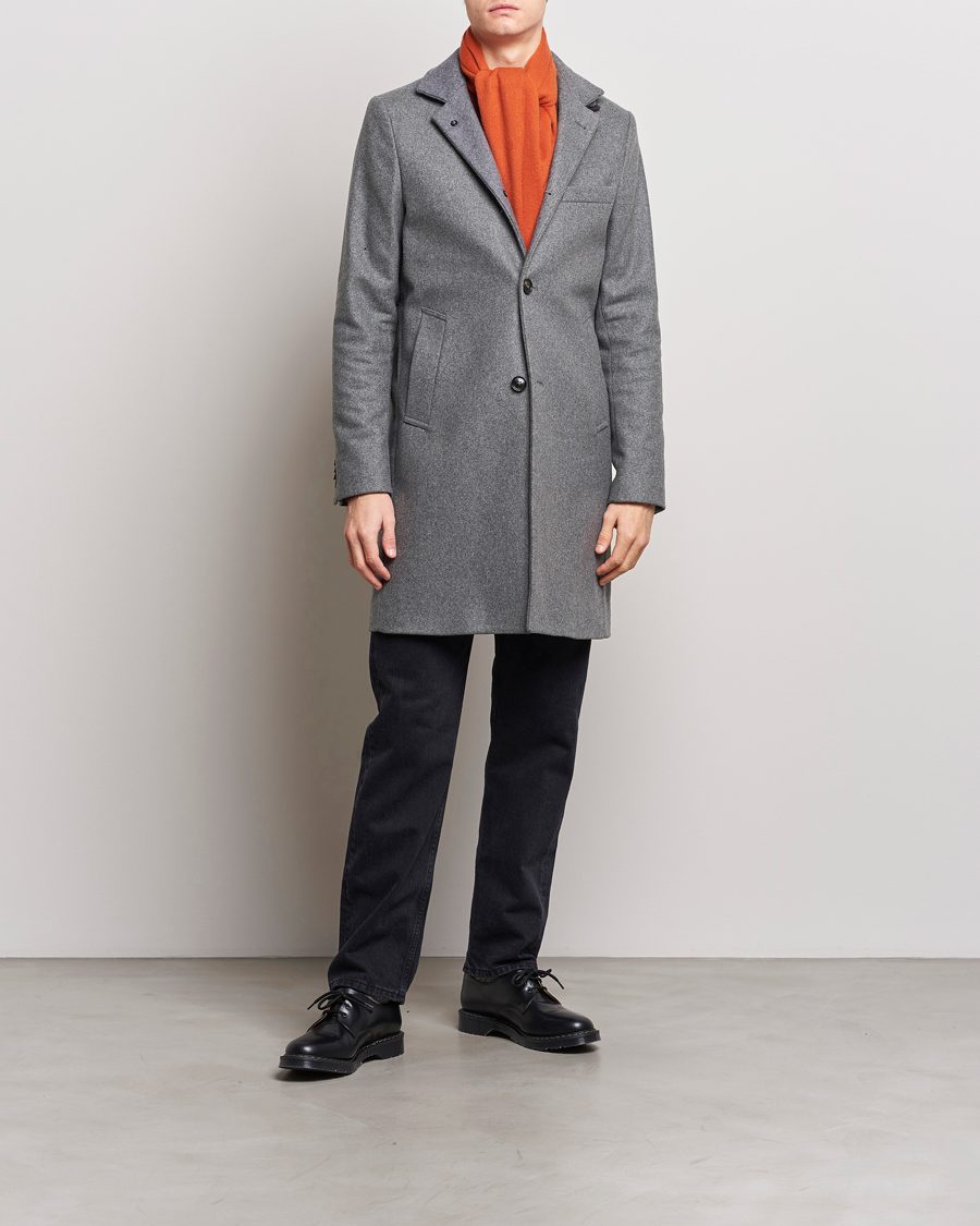 Uomini | Giacche | J.Lindeberg | Holger Melton Coat Mid Grey Mel