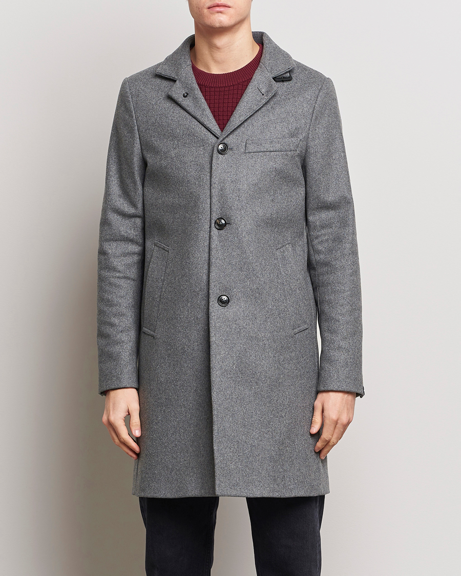 Uomini | Giacche | J.Lindeberg | Holger Melton Coat Mid Grey Mel