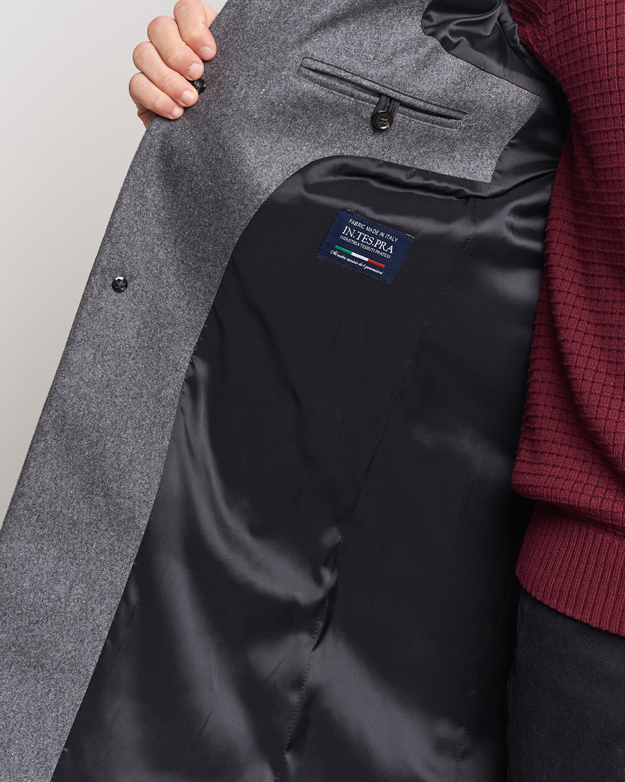 Uomini | Giacche | J.Lindeberg | Holger Melton Coat Mid Grey Mel