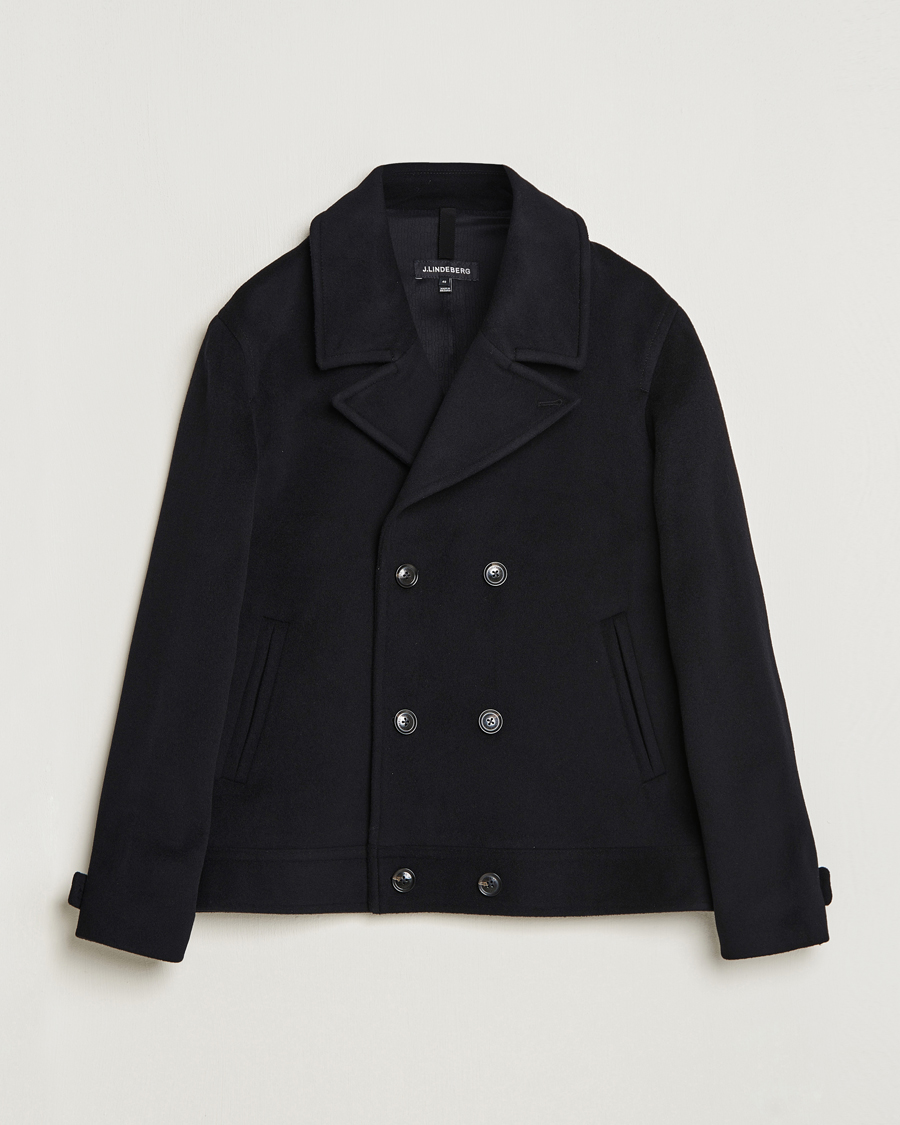 Uomini | Giacche | J.Lindeberg | Don Double Breasted Wool/Cashmere Jacket Black