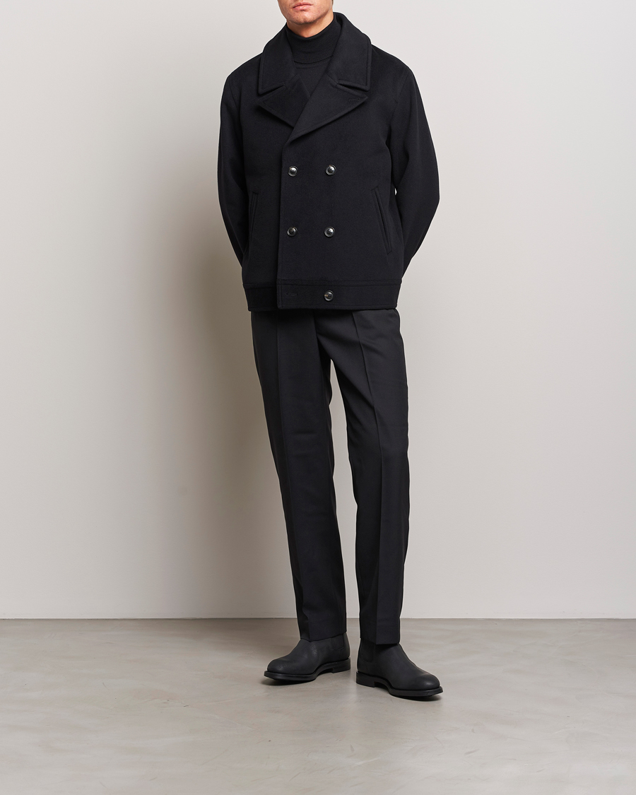 Uomini | Giacche | J.Lindeberg | Don Double Breasted Wool/Cashmere Jacket Black