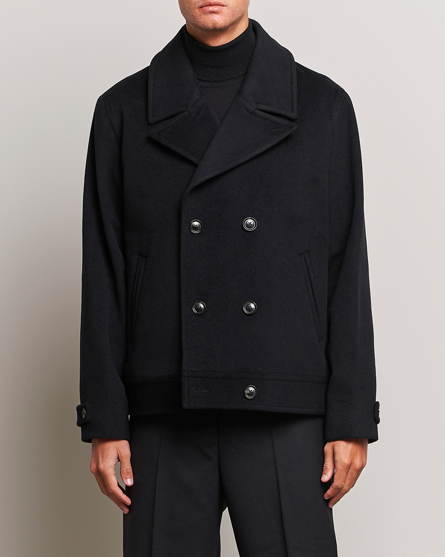 Uomini | Giacche | J.Lindeberg | Don Double Breasted Wool/Cashmere Jacket Black