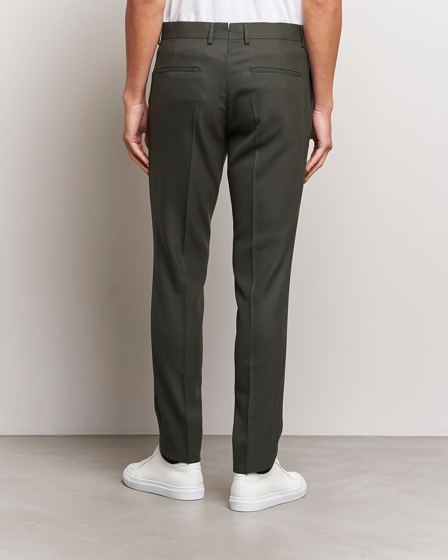 Uomini | Pantaloni | J.Lindeberg | Grant Active Hopsack Pants Forest Green