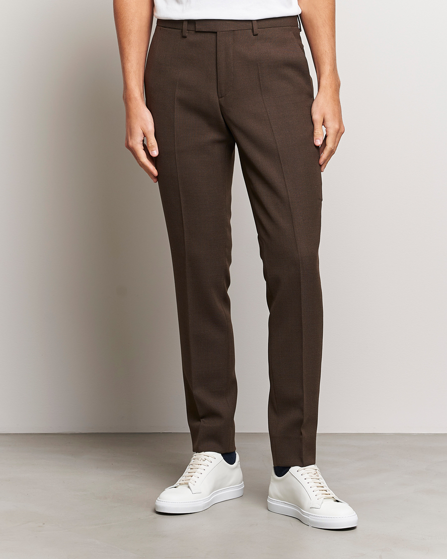 Uomini | Pantaloni | J.Lindeberg | Grant Active Hopsack Pants Delicioso
