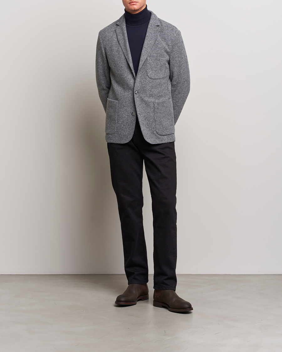 Uomini | Blazers | J.Lindeberg | Carlton Wool Cardigan Blazer Mid Grey Mel