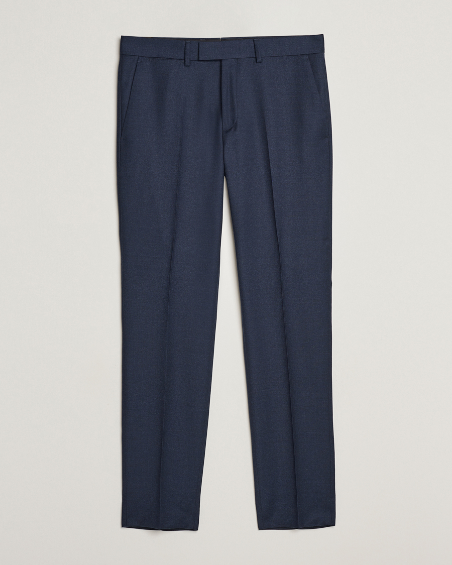 Uomini | Pantaloni | J.Lindeberg | Grant Stretch Flannel Trousers Navy
