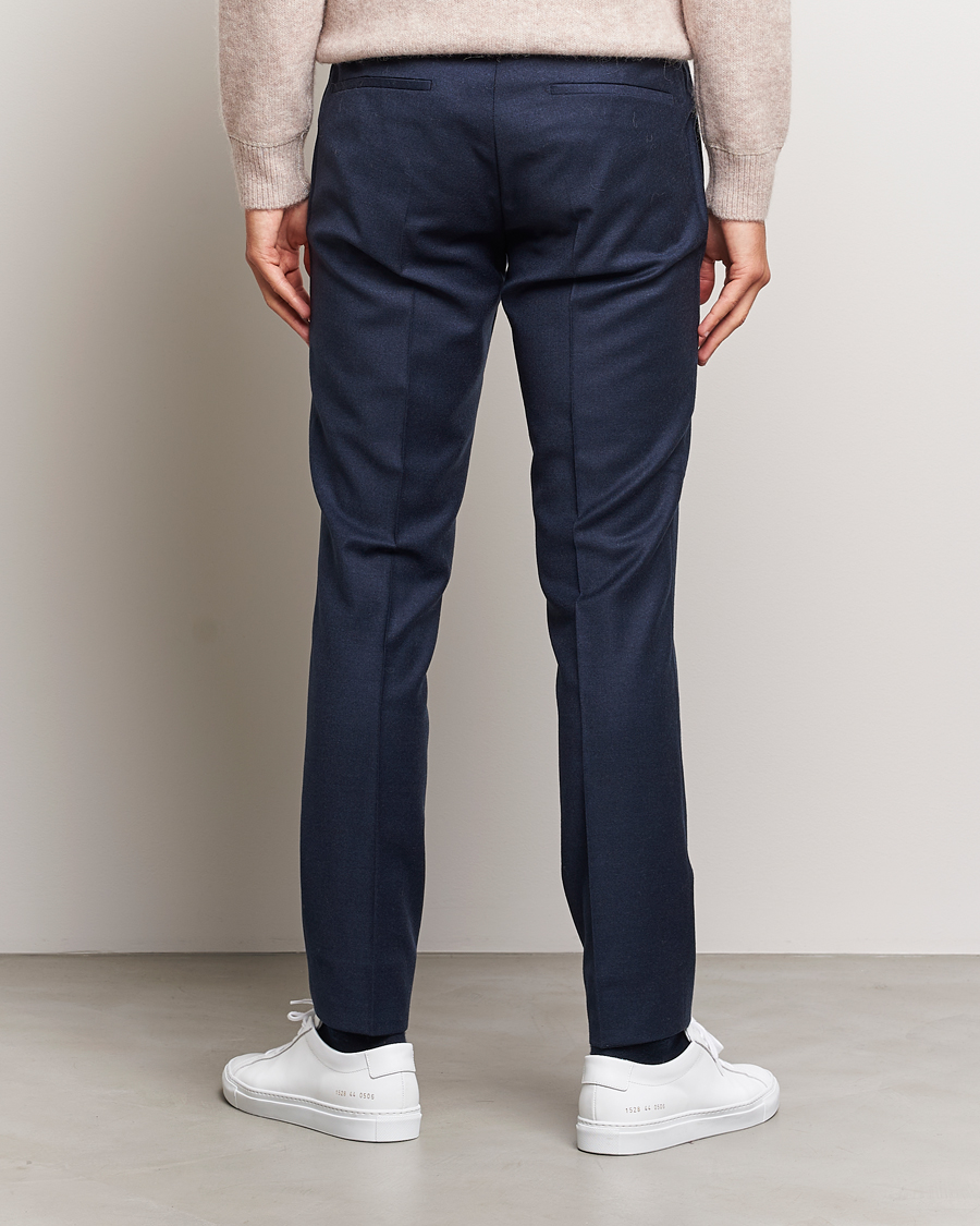 Uomini | Pantaloni | J.Lindeberg | Grant Stretch Flannel Trousers Navy