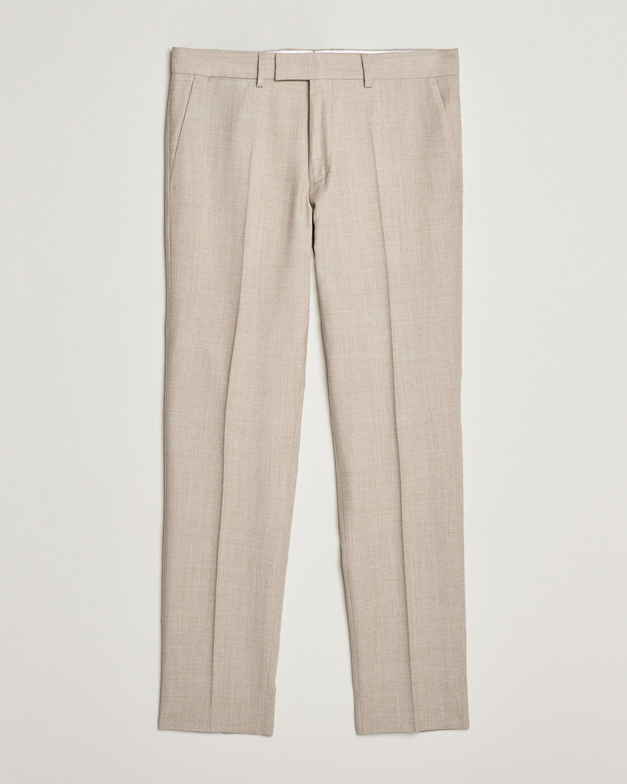 Uomini | Pantaloni | J.Lindeberg | Grant Stretch Flannel Trousers Oyster Grey