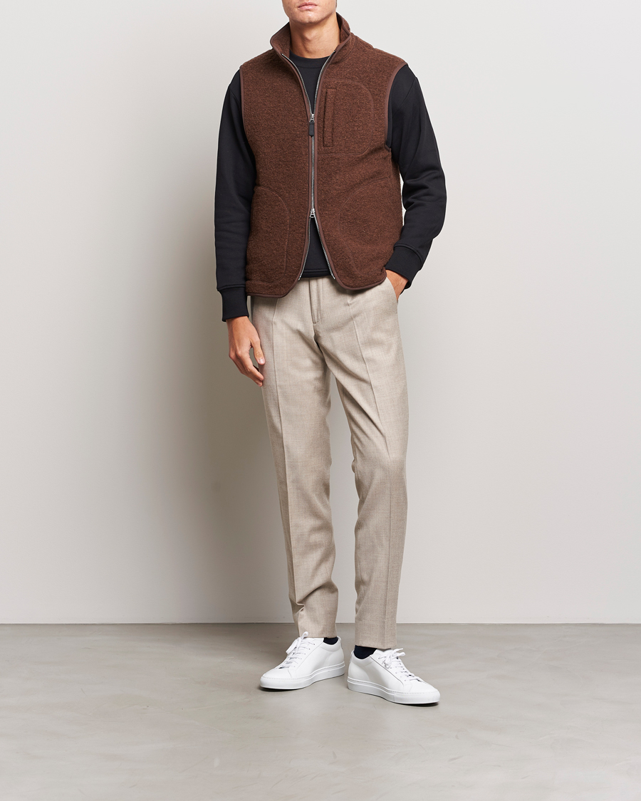 Uomini | Pantaloni | J.Lindeberg | Grant Stretch Flannel Trousers Oyster Grey