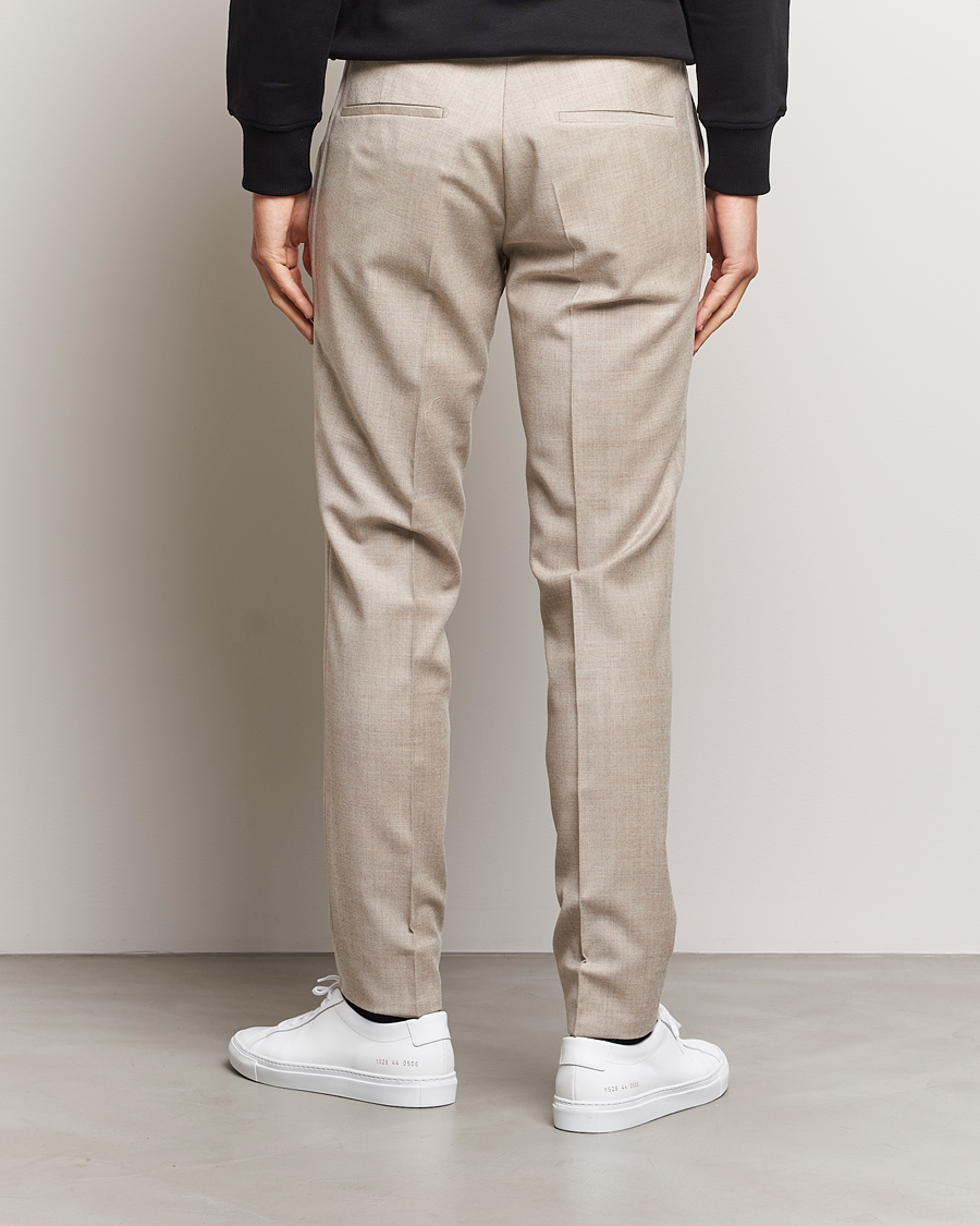 Uomini | Pantaloni | J.Lindeberg | Grant Stretch Flannel Trousers Oyster Grey