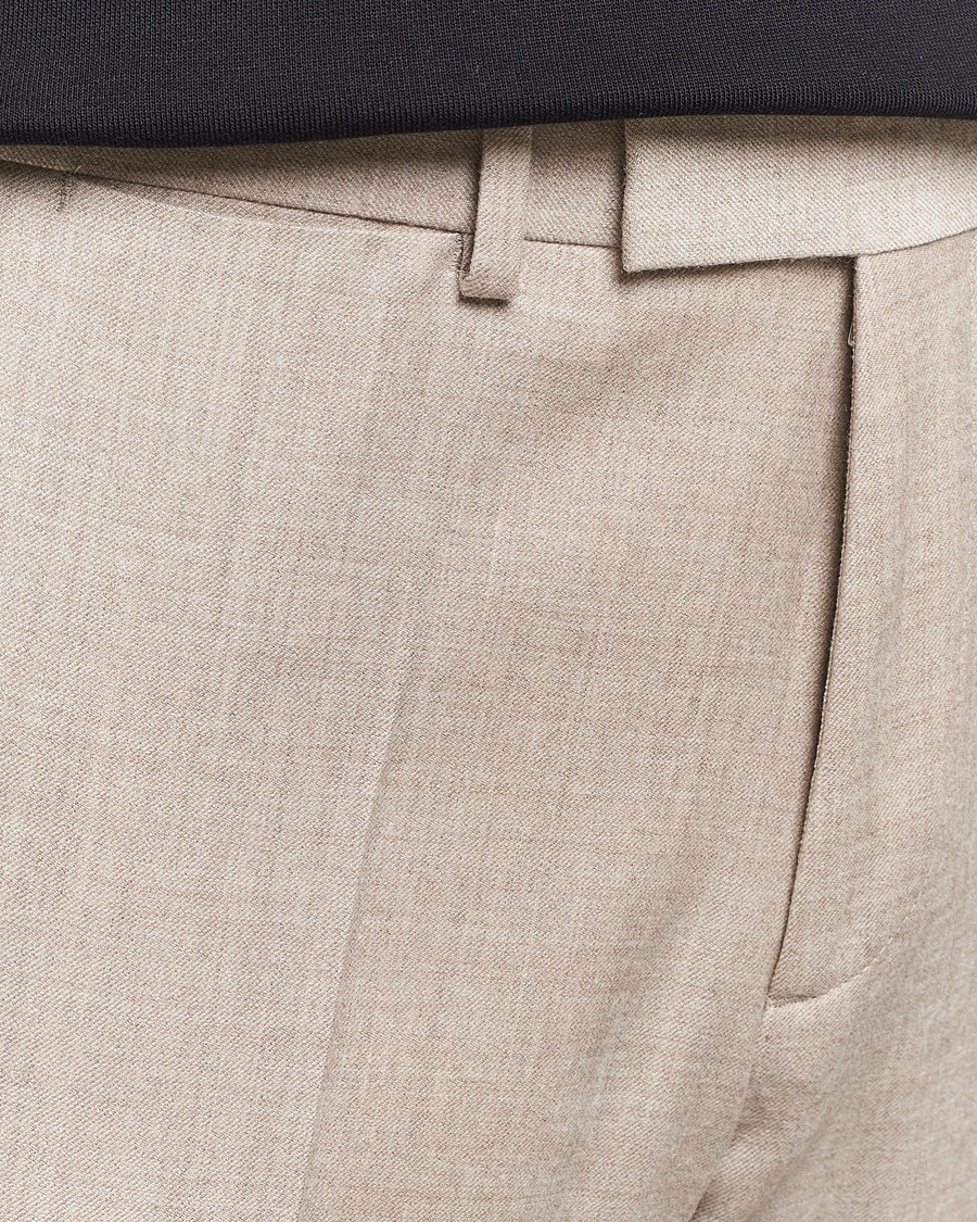 Uomini | Pantaloni | J.Lindeberg | Grant Stretch Flannel Trousers Oyster Grey