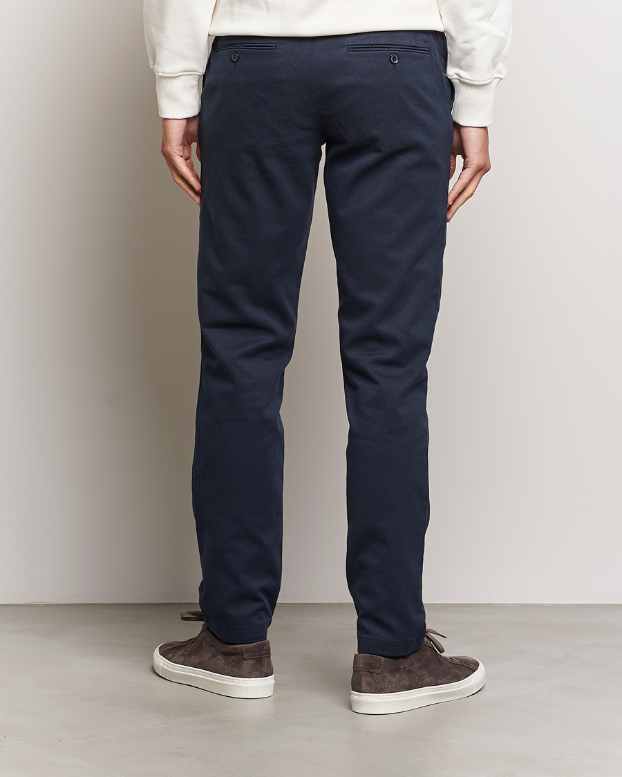 Uomini | Pantaloni | J.Lindeberg | Chaze Flannel Twill Pants Navy