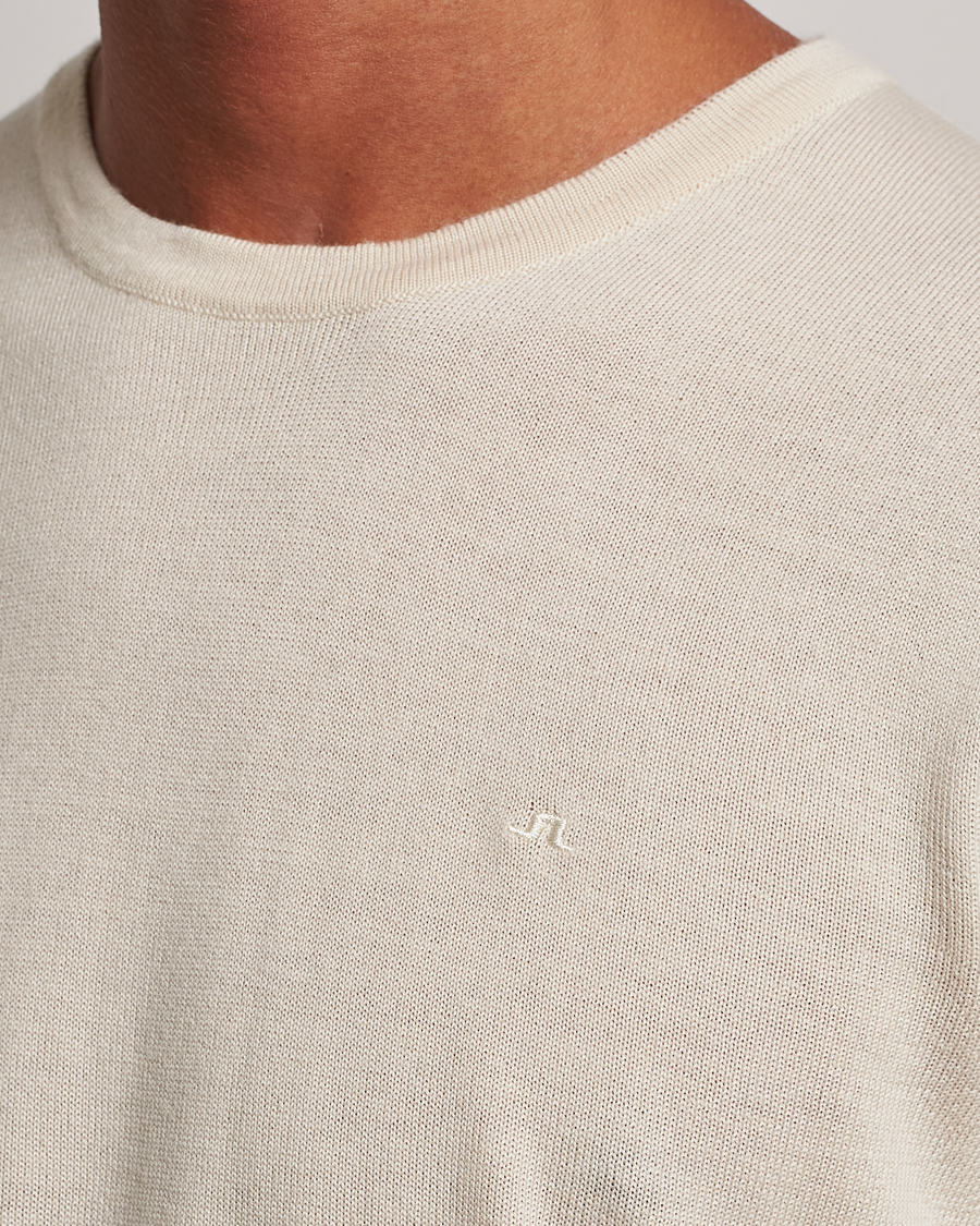 Uomini | Maglieria | J.Lindeberg | Lyle True Merino Crew Neck Pullover Oyster Grey