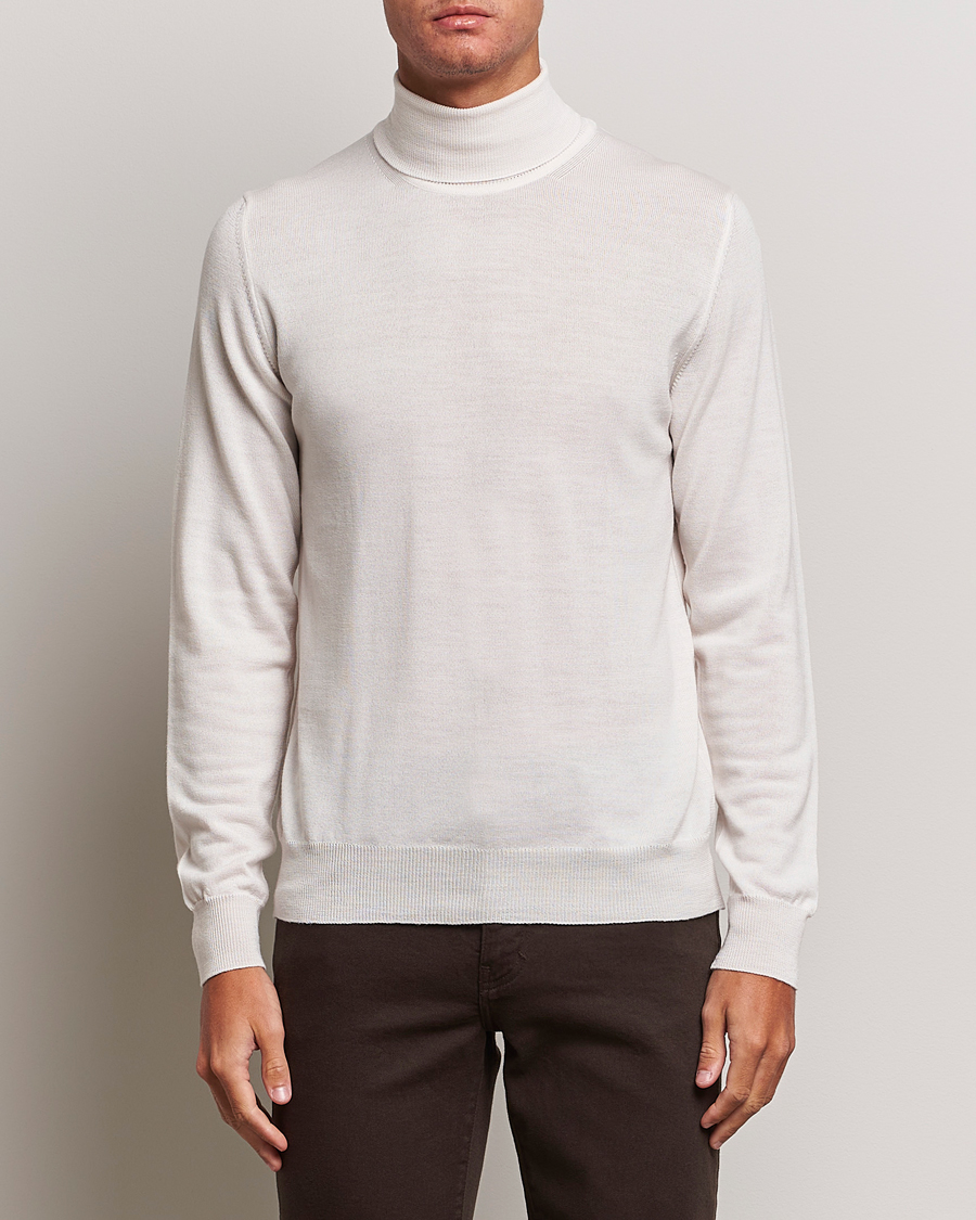 Uomini | Maglieria | J.Lindeberg | Lyd True Merino Polo Cloud White