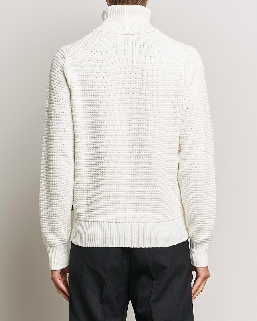 Uomini | Maglieria | J.Lindeberg | Olivero Cotton Turtle Sweater Cloud White