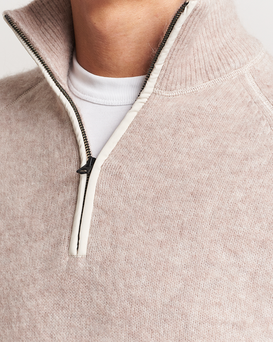 Uomini | Maglieria | J.Lindeberg | Wilton Half Zip Sweater Oyster Grey