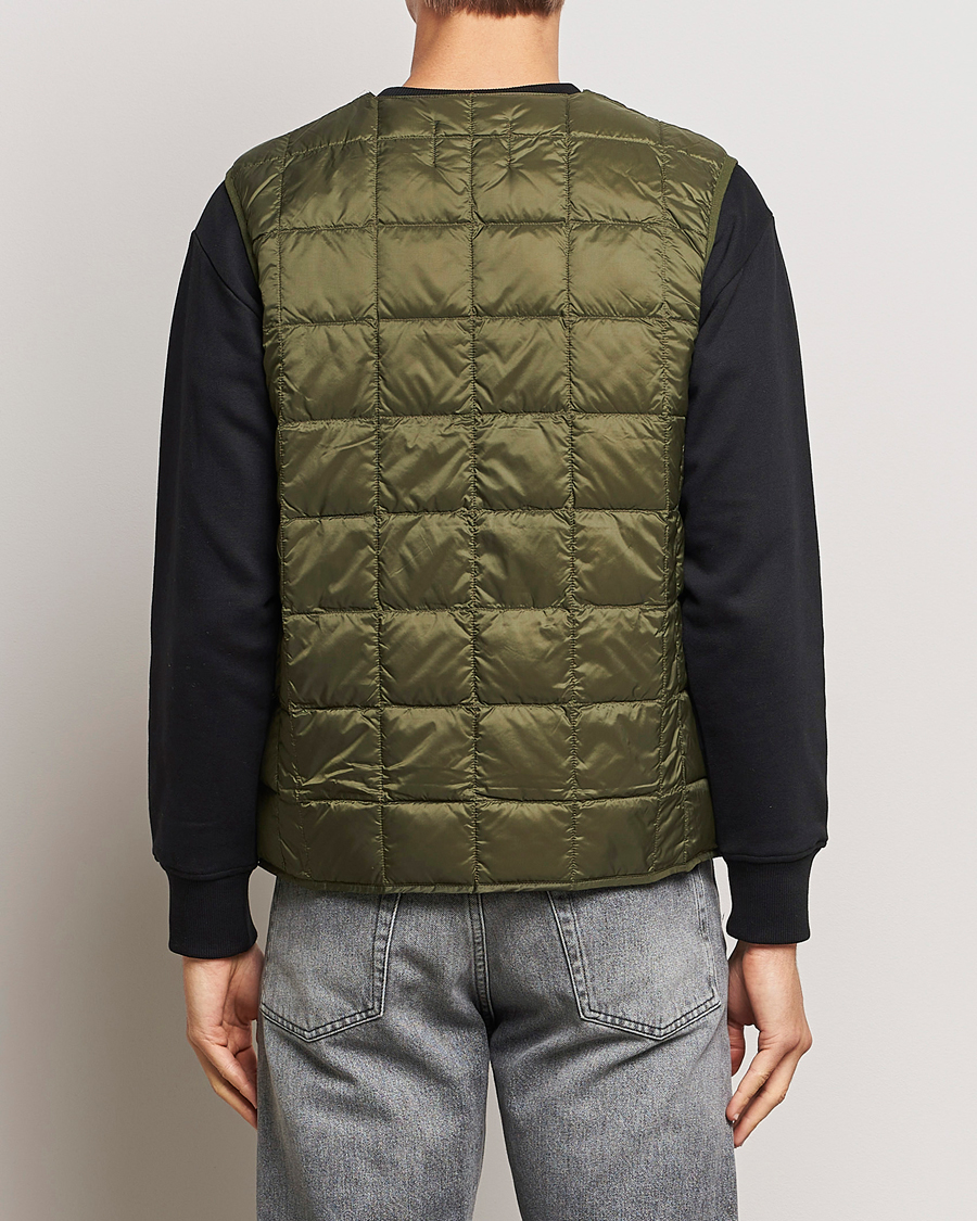 Uomini | Giacche | TAION | V-Neck Lightweight Down Vest Dark Olive