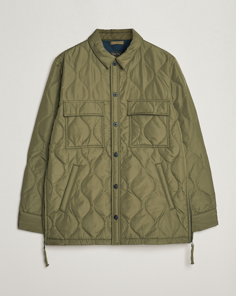 Uomini | Giacche | TAION | Padded Military CPO Shirt Jacket Dark Olive