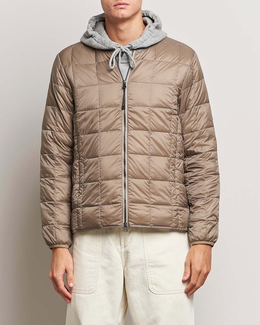 Uomini | Giacche | TAION | Crew Neck W-Zip Down Jacket Khaki