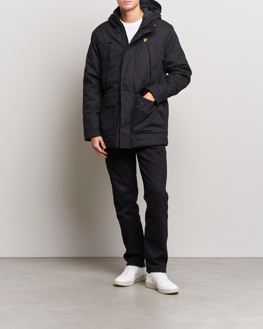 Uomini | Giacche | Lyle & Scott | Micro Fleece Parka Jet Black