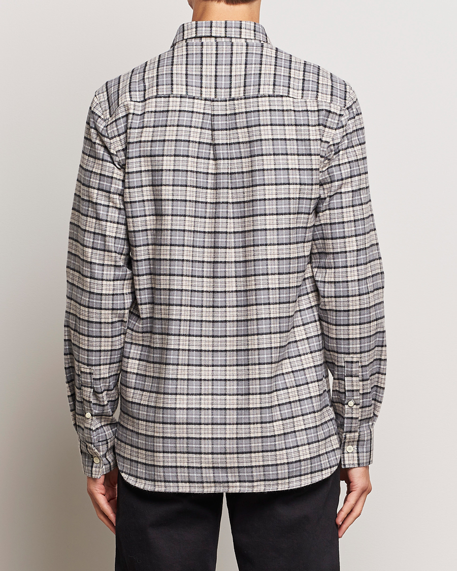 Uomini | Camicie | Lyle & Scott | Checked Flannel Button Down Shirt Cove White