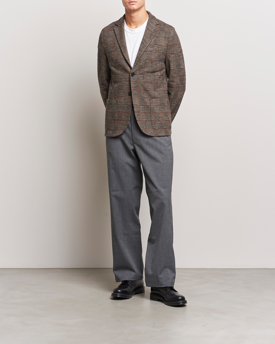 Uomini | Blazers | Harris Wharf London | Two Buttoned Loro Piana Wool Blazer Brown