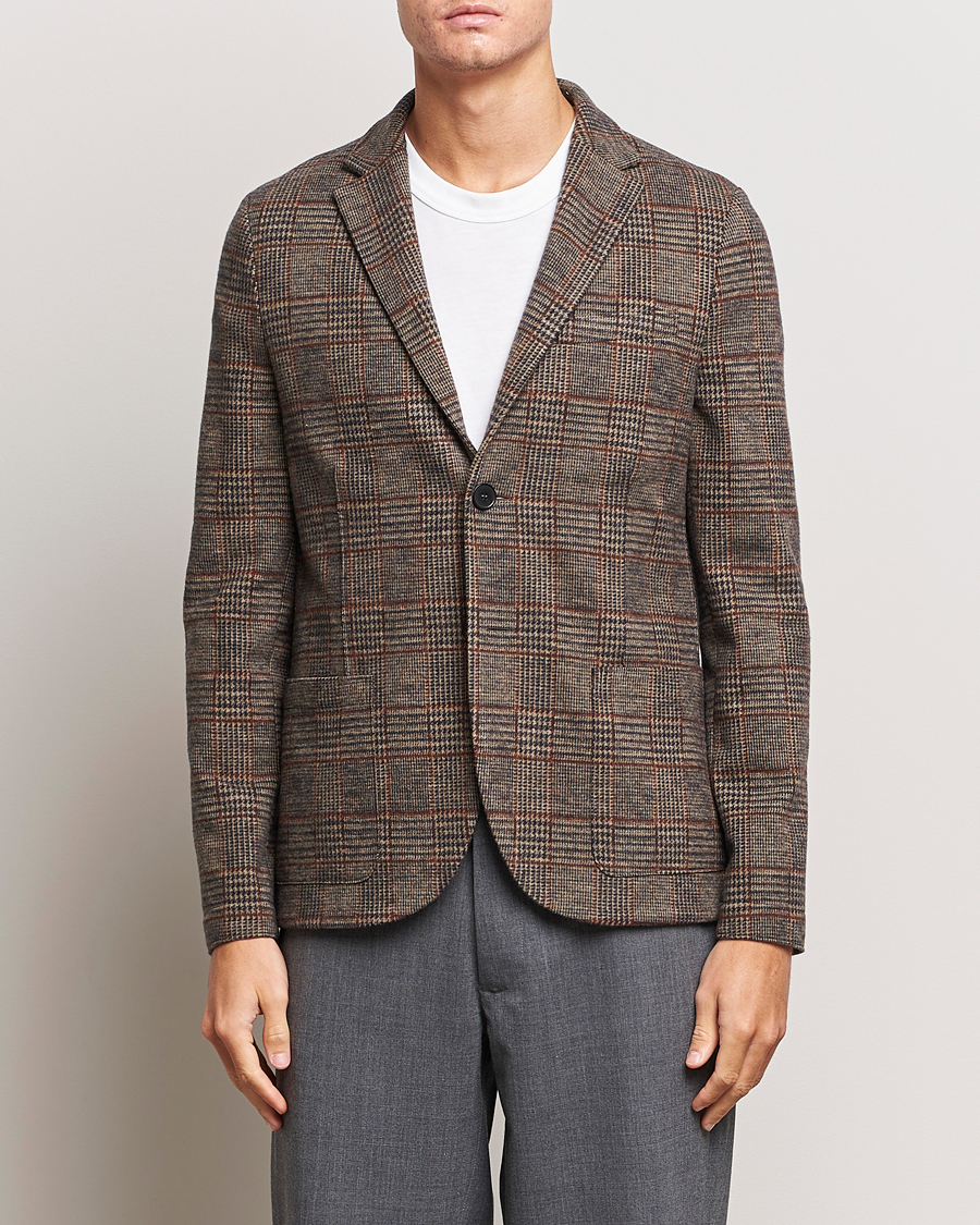 Uomini | Blazers | Harris Wharf London | Two Buttoned Loro Piana Wool Blazer Brown