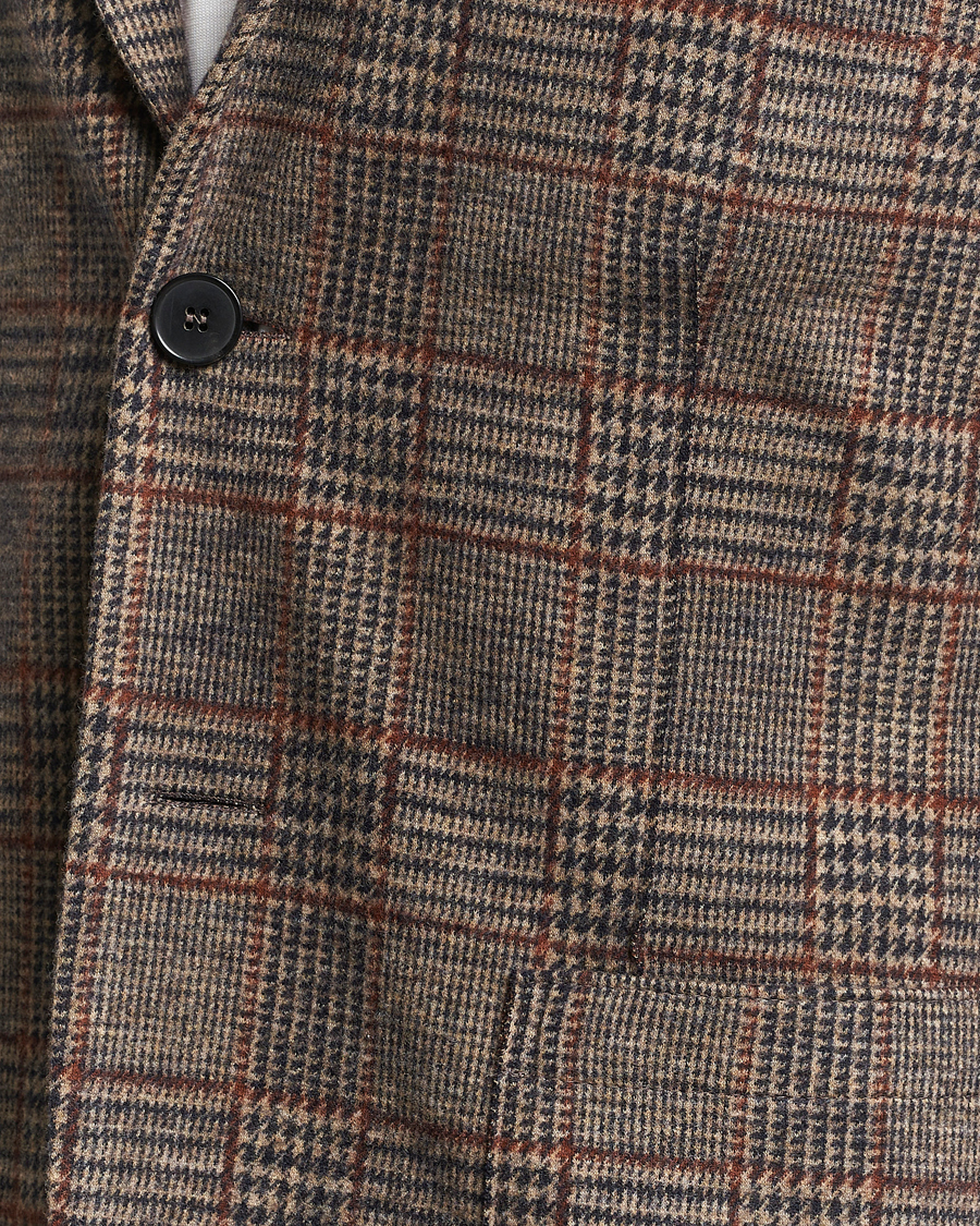 Uomini | Blazers | Harris Wharf London | Two Buttoned Loro Piana Wool Blazer Brown