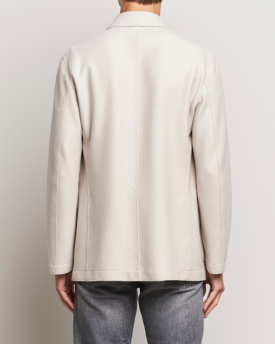Uomini | Blazers | Harris Wharf London | Dropped Shoulder Wool Jacket Cream