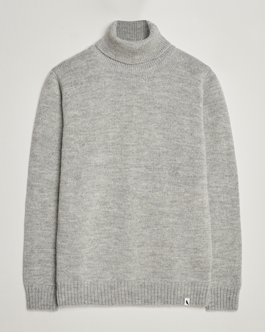 Uomini | Maglieria | Peregrine | Maker's Stitch Merino Polo Light Grey