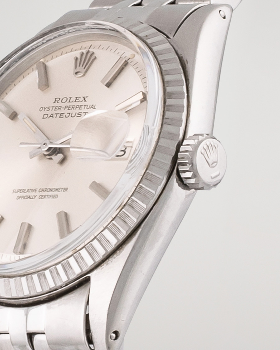 Uomini | Rolex Pre-Owned Datejust 1603 Oyster Perpetual Steel Black | Rolex Pre-Owned | Datejust 1603 Oyster Perpetual Steel Black