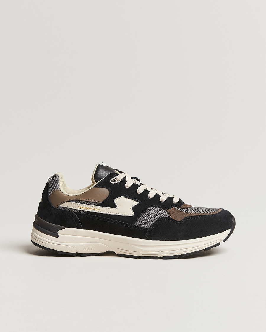 Uomini | Stepney Workers Club Amiel S-Strike Suede Sneaker Black/Grey | Stepney Workers Club | Amiel S-Strike Suede Sneaker Black/Grey