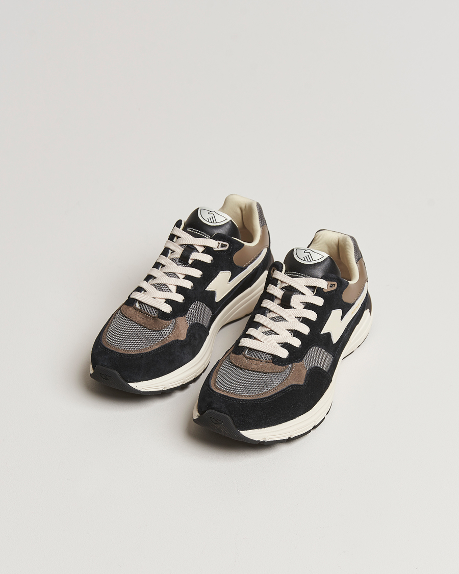 Uomini | Stepney Workers Club Amiel S-Strike Suede Sneaker Black/Grey | Stepney Workers Club | Amiel S-Strike Suede Sneaker Black/Grey