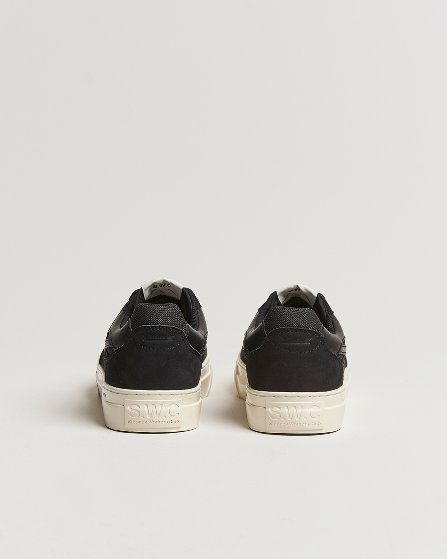 Uomini | Stepney Workers Club Pearl S-Strike Nubuck Sneaker Black/Black | Stepney Workers Club | Pearl S-Strike Nubuck Sneaker Black/Black