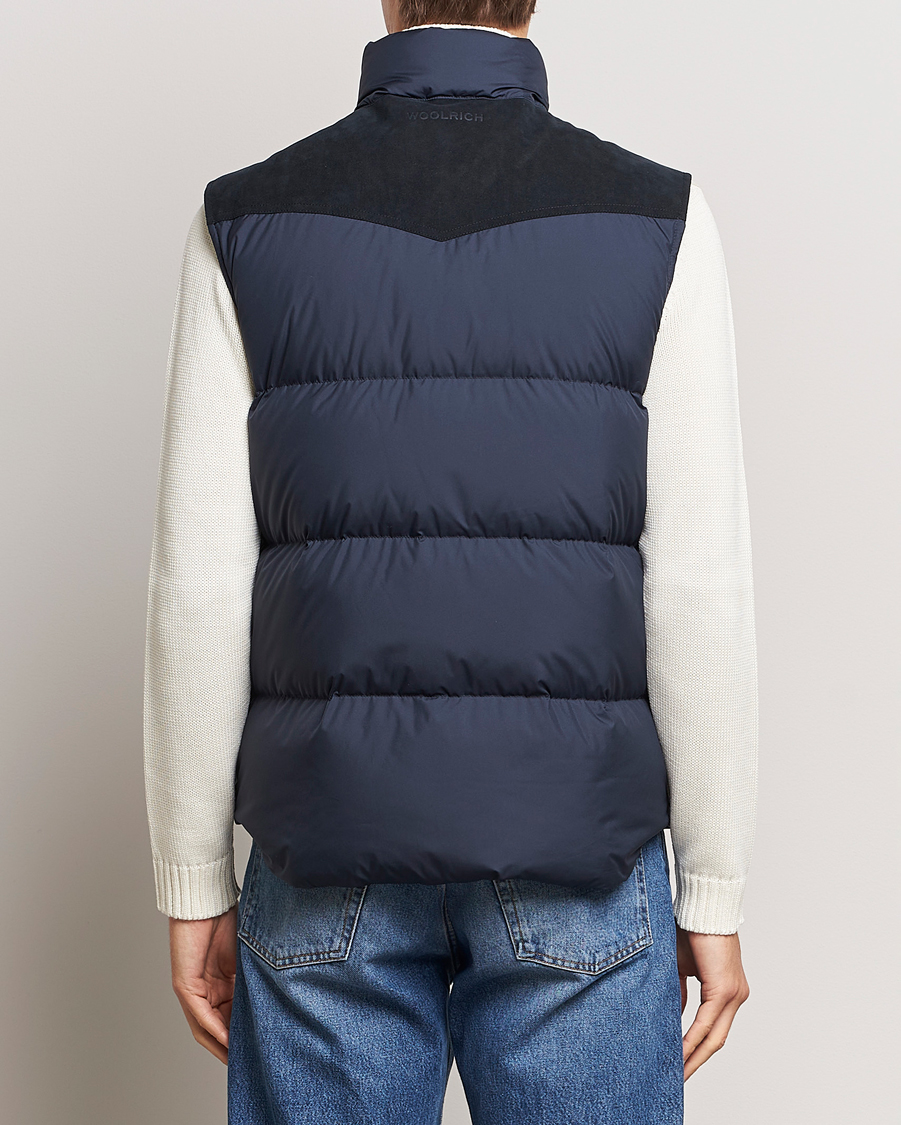 Uomini | Giacche | Woolrich | Western Down Vest Melton Blue
