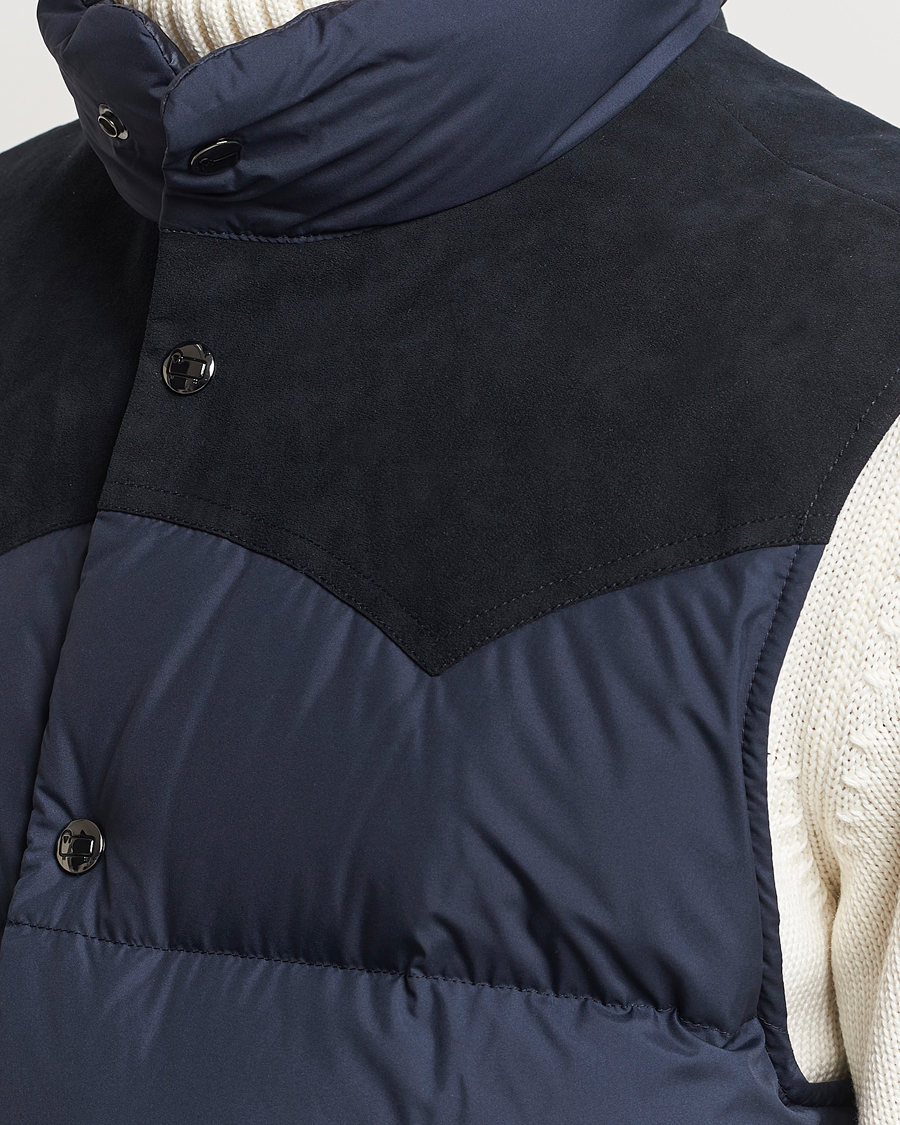 Uomini | Giacche | Woolrich | Western Down Vest Melton Blue