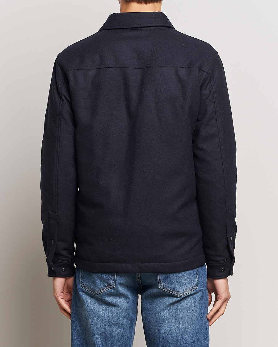 Uomini | Giacche | Woolrich | Alaskan Melton Wool Overshirt Melton Blue